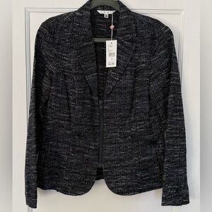 NWT CAbi Tweed Zip Front Jacket Blazer